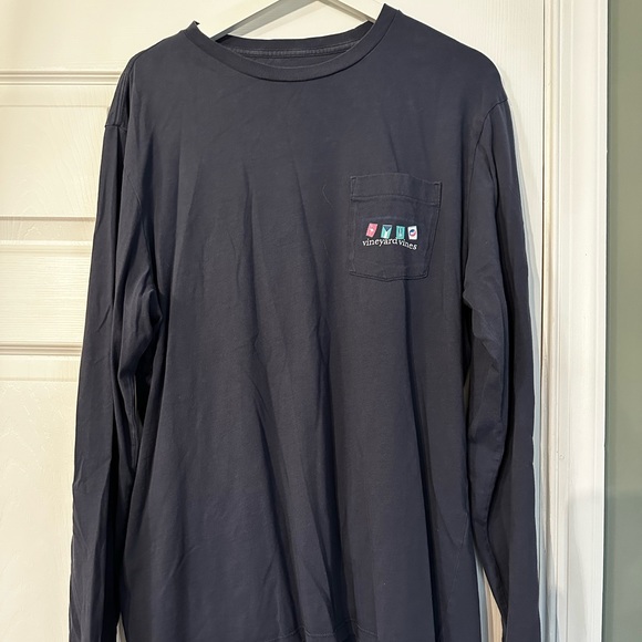 Vineyard Vines Navy Long Sleeve Tee - Picture 2 of 2